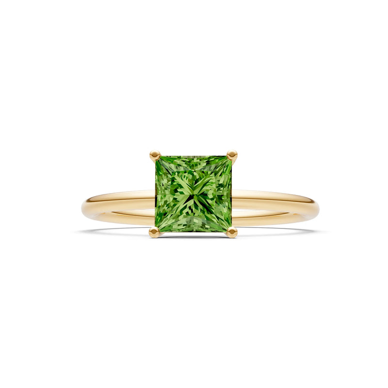 4 Prong Princess Cut Basket Classic Solitaire Engagement Ring