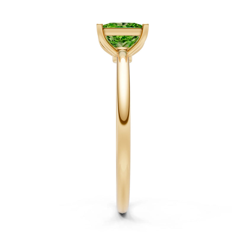 Peridot Princess Cut 6mm Normal Gold Quality 4 Prong Princess Cut Basket Classic Solitaire Engagement Ring