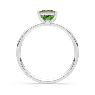 4 Prong Princess Cut Basket Classic Solitaire Engagement Ring