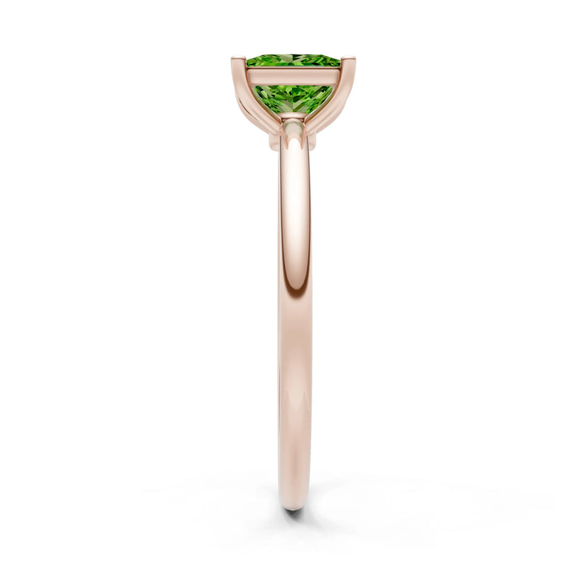 Peridot Princess Cut 6mm Normal Gold Quality 4 Prong Princess Cut Basket Classic Solitaire Engagement Ring