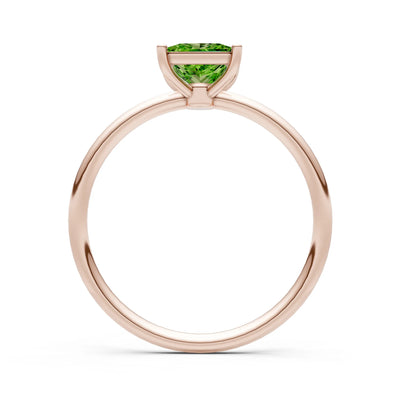 4 Prong Princess Cut Basket Classic Solitaire Engagement Ring