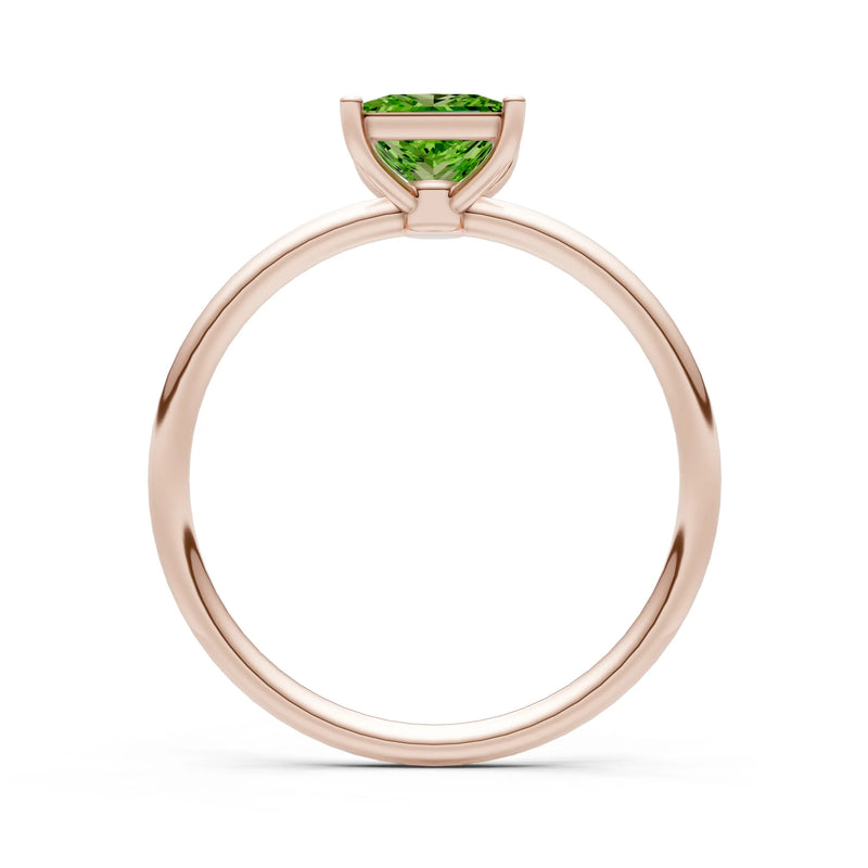 4 Prong Princess Cut Basket Classic Solitaire Engagement Ring