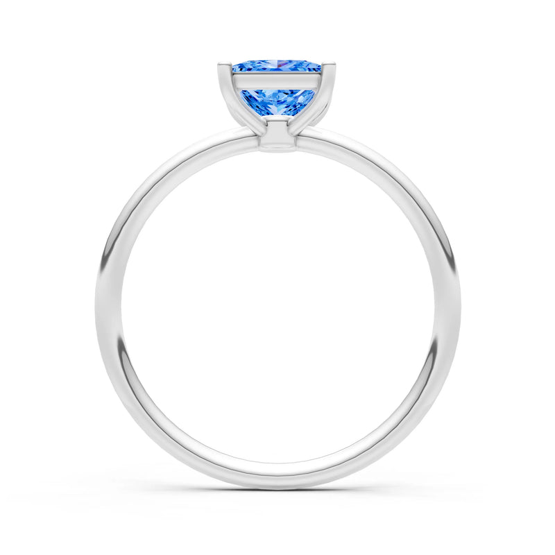 4 Prong Princess Cut Basket Classic Solitaire Engagement Ring