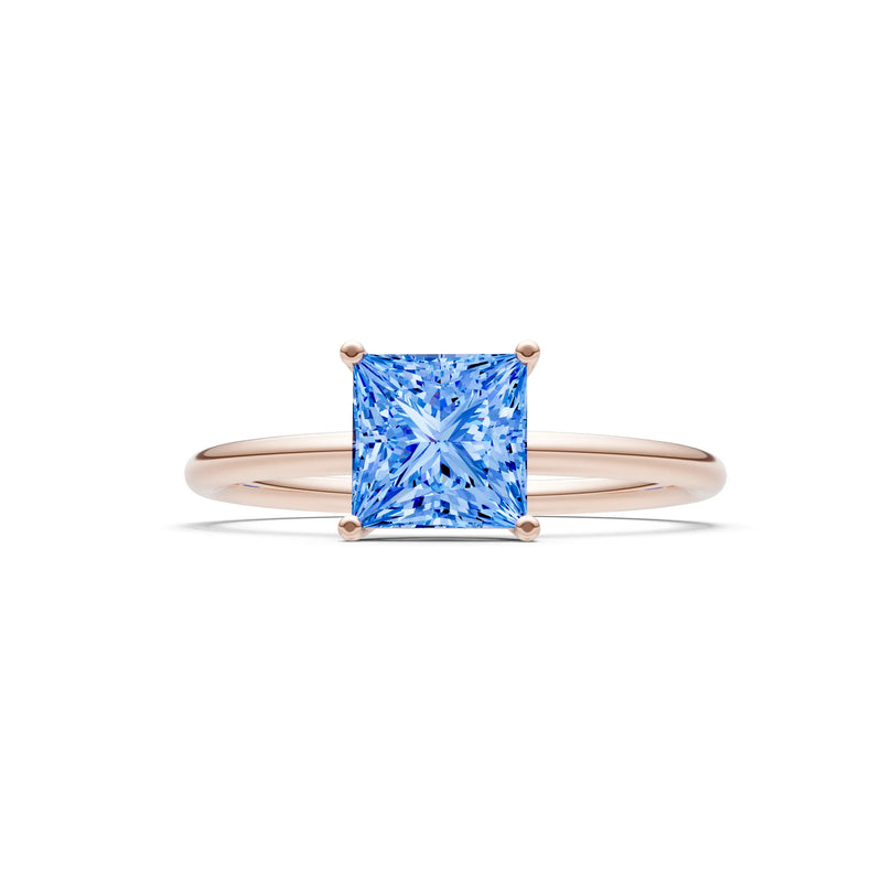 4 Prong Princess Cut Basket Classic Solitaire Engagement Ring