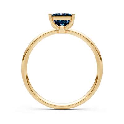 4 Prong Princess Cut Basket Classic Solitaire Engagement Ring