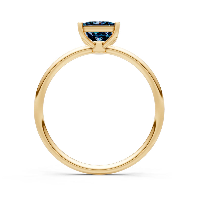 4 Prong Princess Cut Basket Classic Solitaire Engagement Ring