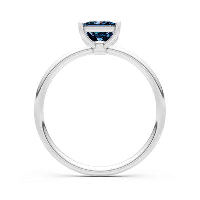 4 Prong Princess Cut Basket Classic Solitaire Engagement Ring