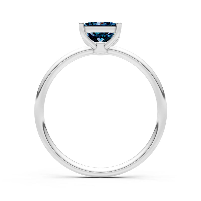 4 Prong Princess Cut Basket Classic Solitaire Engagement Ring
