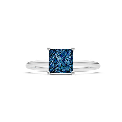 4 Prong Princess Cut Basket Classic Solitaire Engagement Ring