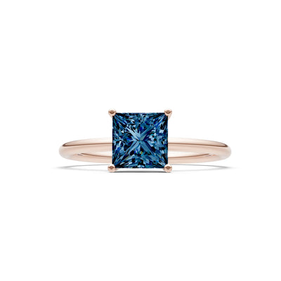 Created Alexandrite Princess Cut 6mm Normal Gold Quality 4 Prong Princess Cut Basket Classic Solitaire Engagement Ring