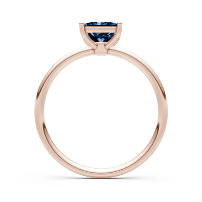 4 Prong Princess Cut Basket Classic Solitaire Engagement Ring