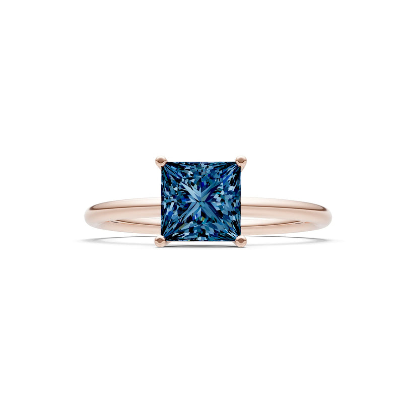4 Prong Princess Cut Basket Classic Solitaire Engagement Ring