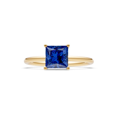 4 Prong Princess Cut Basket Classic Solitaire Engagement Ring