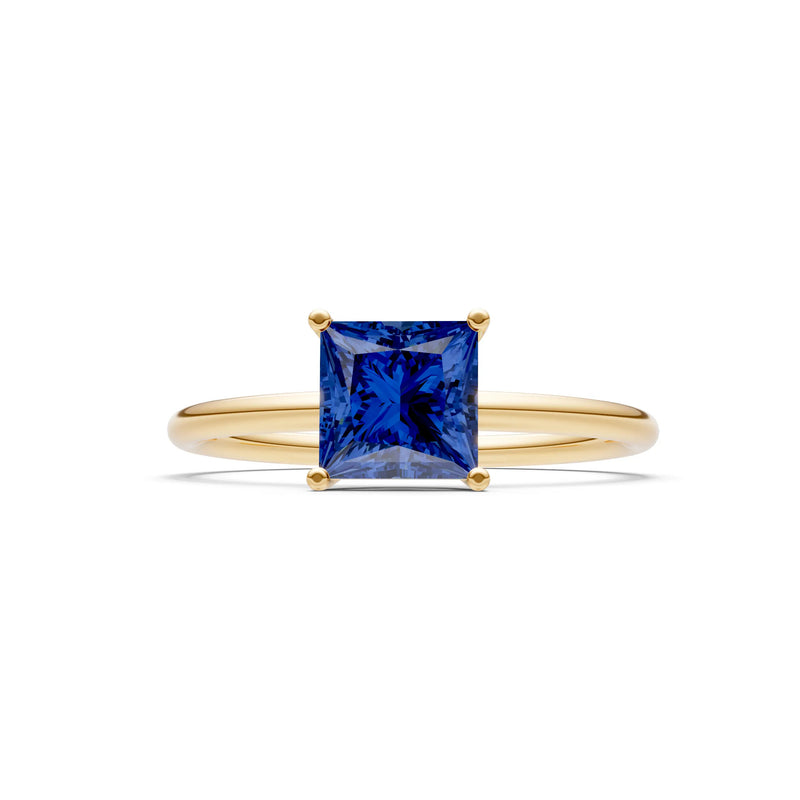 4 Prong Princess Cut Basket Classic Solitaire Engagement Ring