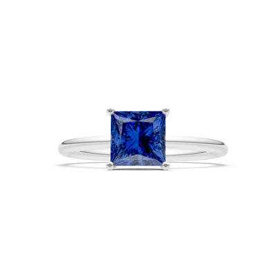 4 Prong Princess Cut Basket Classic Solitaire Engagement Ring
