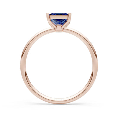 4 Prong Princess Cut Basket Classic Solitaire Engagement Ring