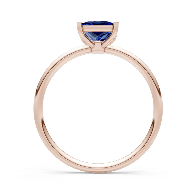 4 Prong Princess Cut Basket Classic Solitaire Engagement Ring