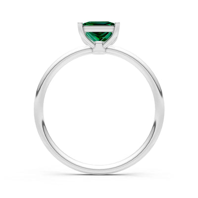 4 Prong Princess Cut Basket Classic Solitaire Engagement Ring