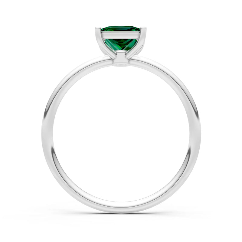 4 Prong Princess Cut Basket Classic Solitaire Engagement Ring