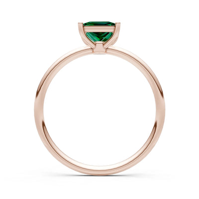 4 Prong Princess Cut Basket Classic Solitaire Engagement Ring