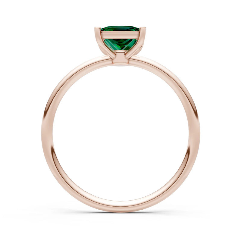 4 Prong Princess Cut Basket Classic Solitaire Engagement Ring