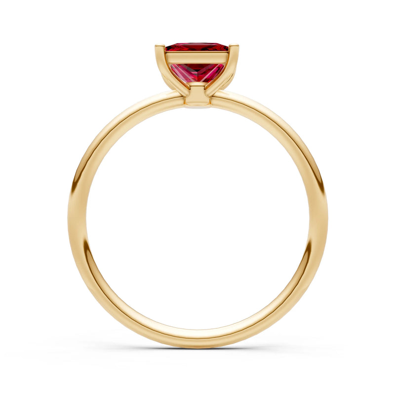 4 Prong Princess Cut Basket Classic Solitaire Engagement Ring
