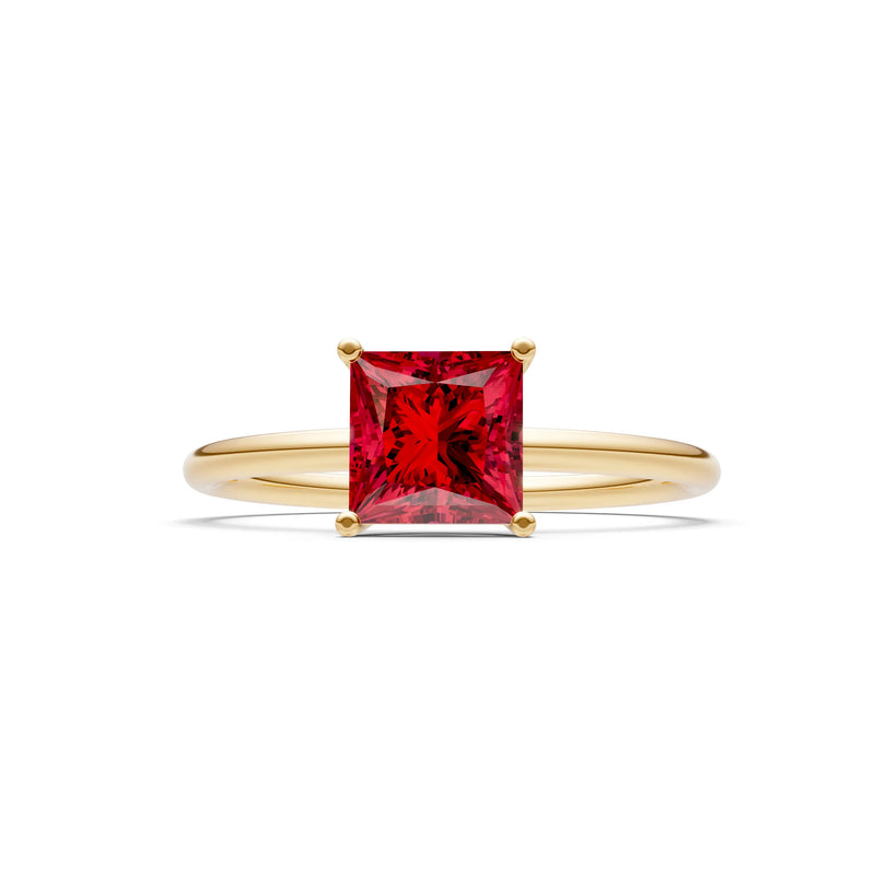 4 Prong Princess Cut Basket Classic Solitaire Engagement Ring