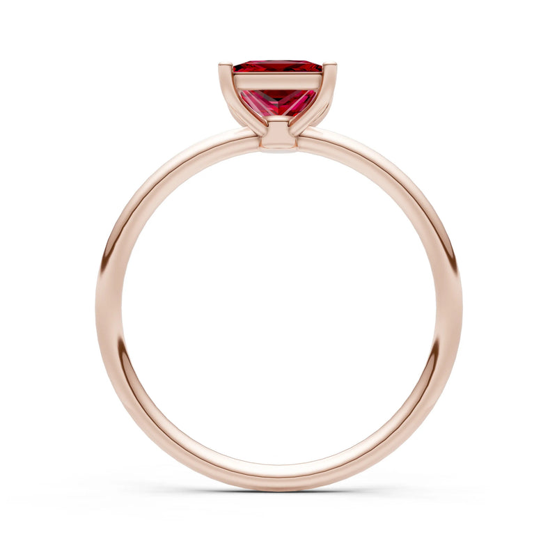 4 Prong Princess Cut Basket Classic Solitaire Engagement Ring