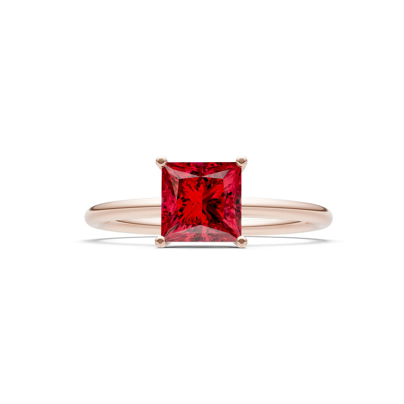 4 Prong Princess Cut Basket Classic Solitaire Engagement Ring