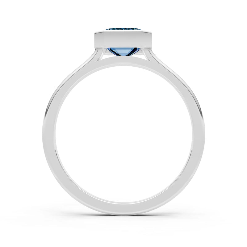 Solid Gold Emerald Cut Gemstone Engagement Ring , 1.50 Ct