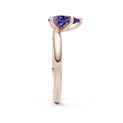 Prong Pear Shape Lab Grown Diamond Solitaire Engagement Gold Ring