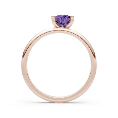 Prong Pear Shape Lab Grown Diamond Solitaire Engagement Gold Ring