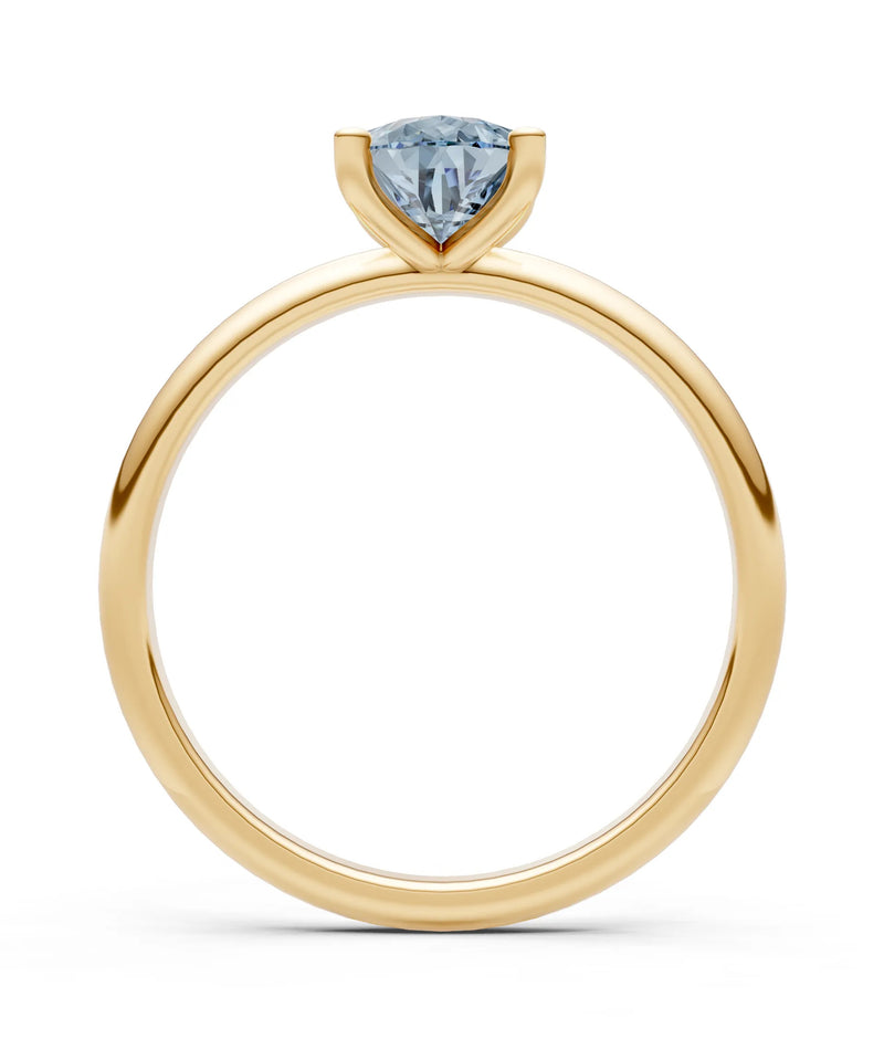 Aquamarine 5 Prong Pear Shape Solitaire Engagement Ring