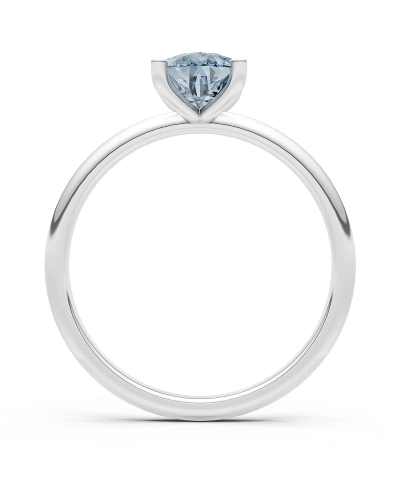 Aquamarine 5 Prong Pear Shape Solitaire Engagement Ring