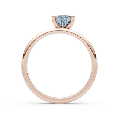 Prong Pear Shape Lab Grown Diamond Solitaire Engagement Gold Ring