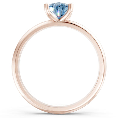 Prong Pear Shape Lab Grown Diamond Solitaire Engagement Gold Ring