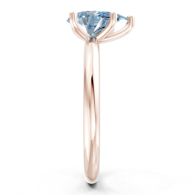 Prong Pear Shape Lab Grown Diamond Solitaire Engagement Gold Ring