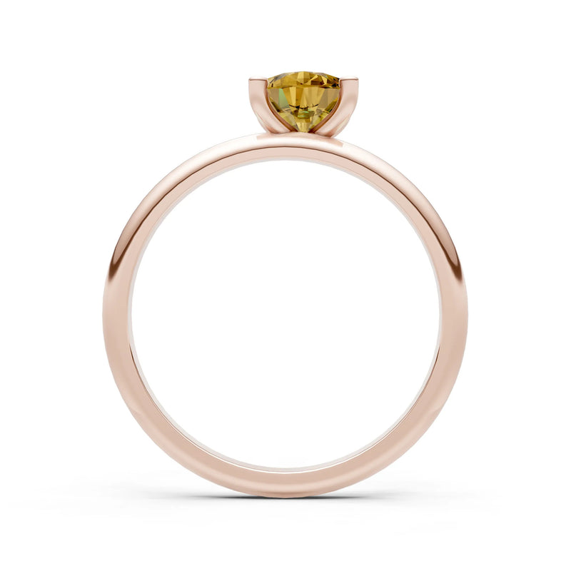 Prong Pear Shape Lab Grown Diamond Solitaire Engagement Gold Ring