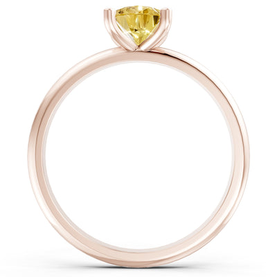 Prong Pear Shape Lab Grown Diamond Solitaire Engagement Gold Ring