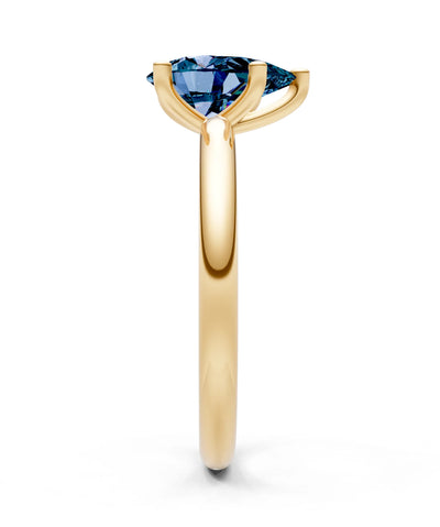 Alexandrite 5 Prong Pear Shape Solitaire Engagement Ring