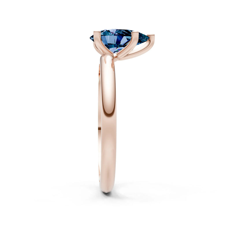 Prong Pear Shape Lab Grown Diamond Solitaire Engagement Gold Ring