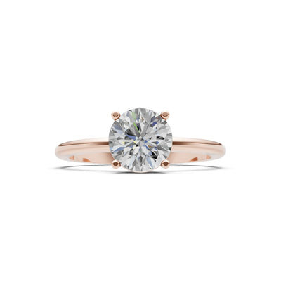 Classic Cathedral Solitaire Gemstone Engagement Ring, 1 Ctw