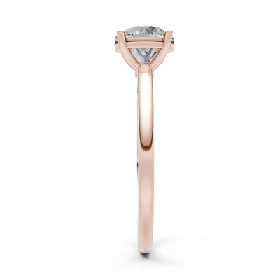 Classic Cathedral Solitaire Gemstone Engagement Ring, 1 Ctw
