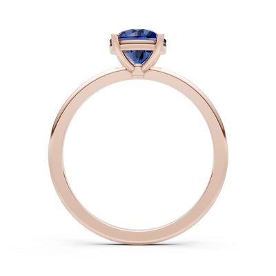 Classic Cathedral Solitaire Gemstone Engagement Ring, 1 Ctw