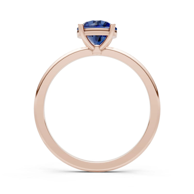 Classic Cathedral Solitaire Gemstone Engagement Ring, 1 Ctw