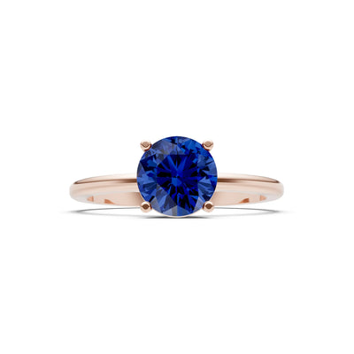 Classic Cathedral Solitaire Gemstone Engagement Ring, 1 Ctw