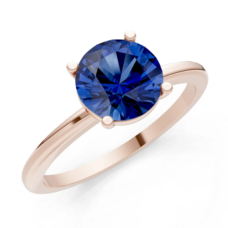 Classic Cathedral Solitaire Gemstone Engagement Ring, 1 Ctw