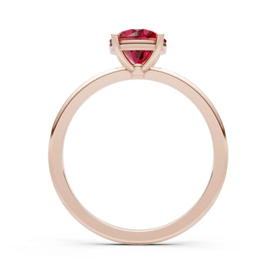 Classic Cathedral Solitaire Gemstone Engagement Ring, 1 Ctw