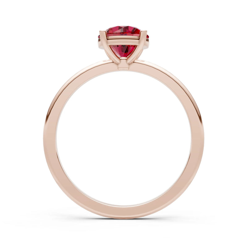 Classic Cathedral Solitaire Gemstone Engagement Ring, 1 Ctw