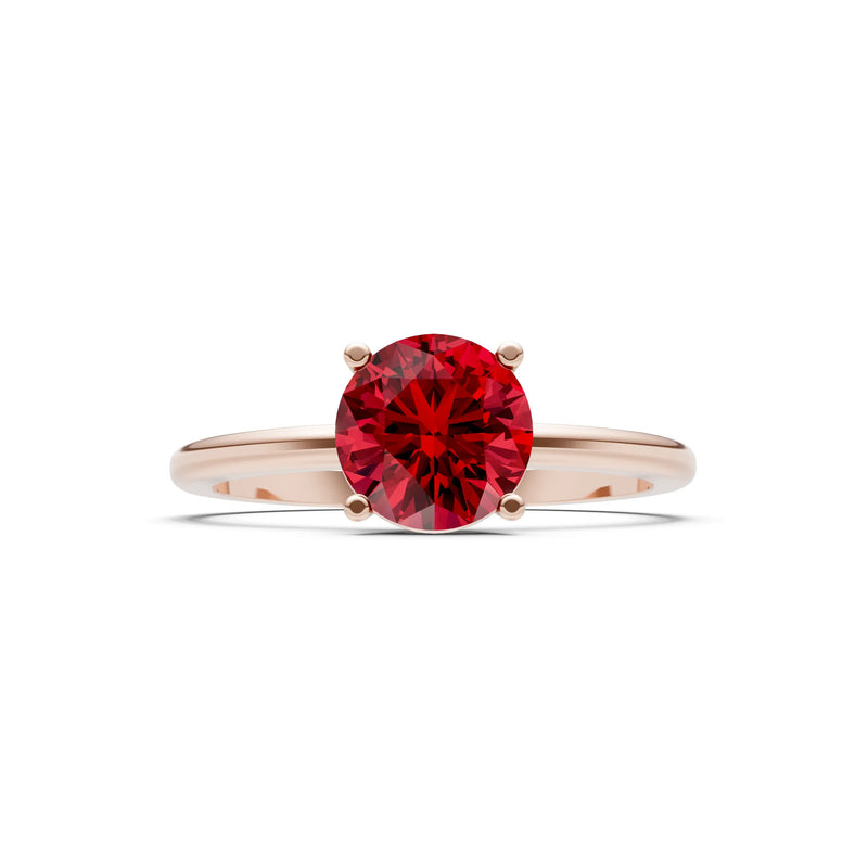 Classic Cathedral Solitaire Gemstone Engagement Ring, 1 Ctw